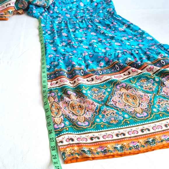 NWT Umgee Mixed Print Floral Tiered Palazzo Pants w/ Pockets Women's Siz… - Picture 7 of 9